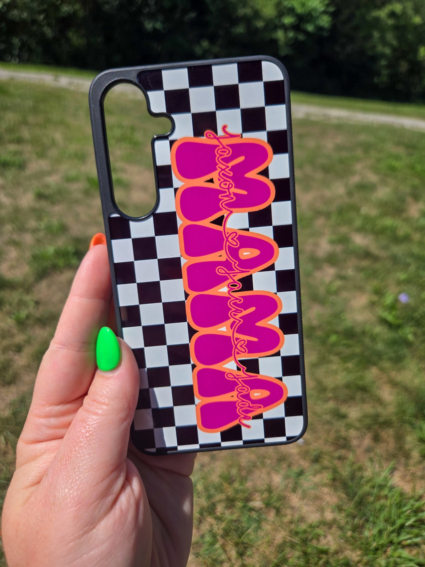 Checkered Mama Phone Case