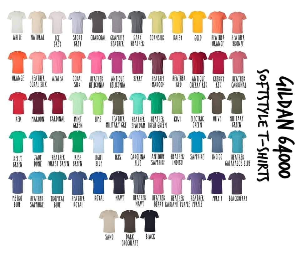 a poster with a bunch of different colored shirts